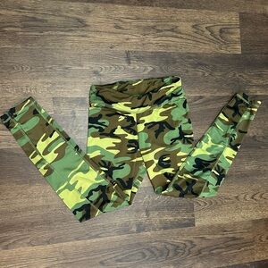 Rothco Camo Leggings - Green & Brown Size Small